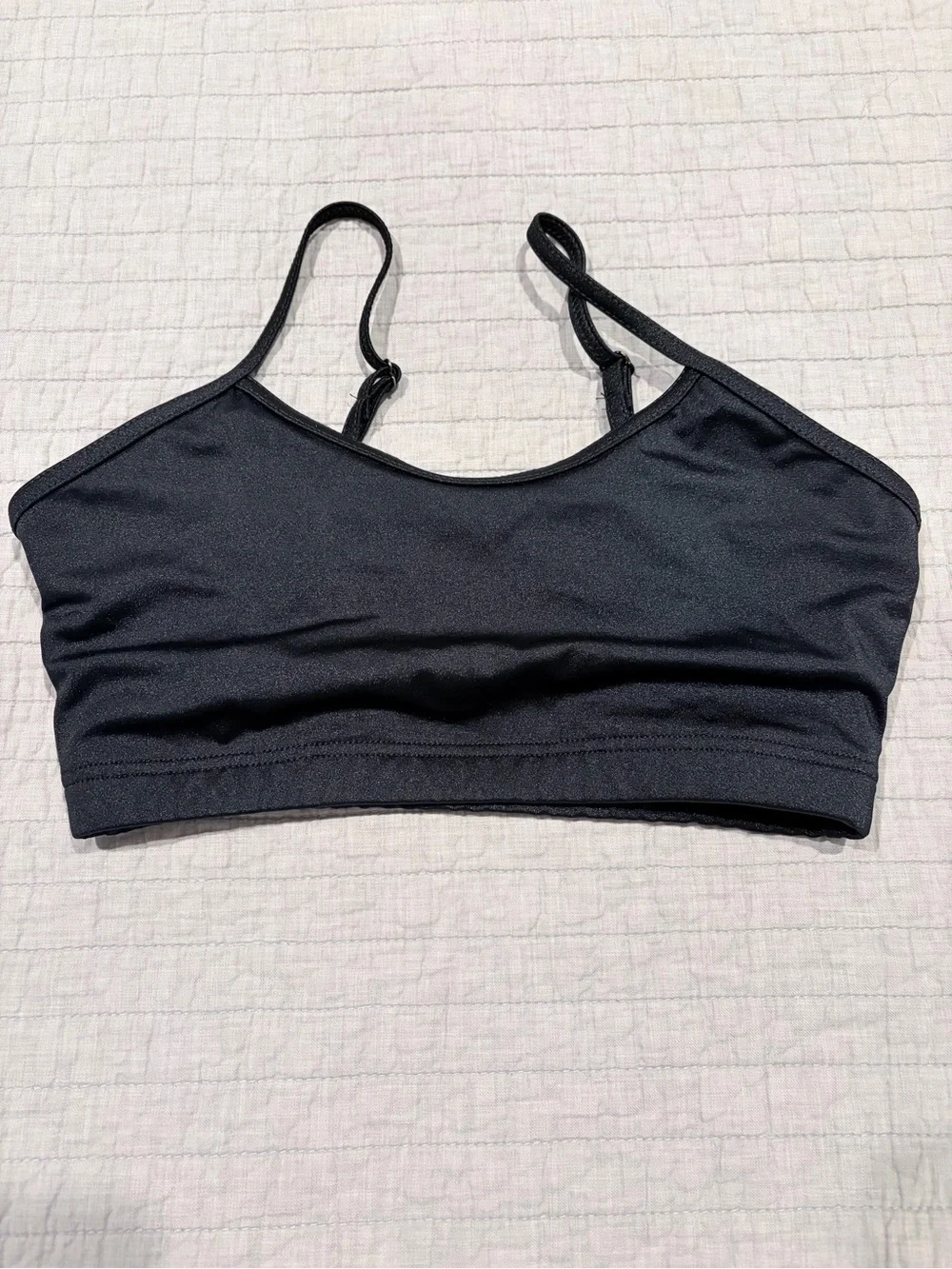 Weissman Lustre Camisole Bra Top – Black Shimmer – Adult Medium